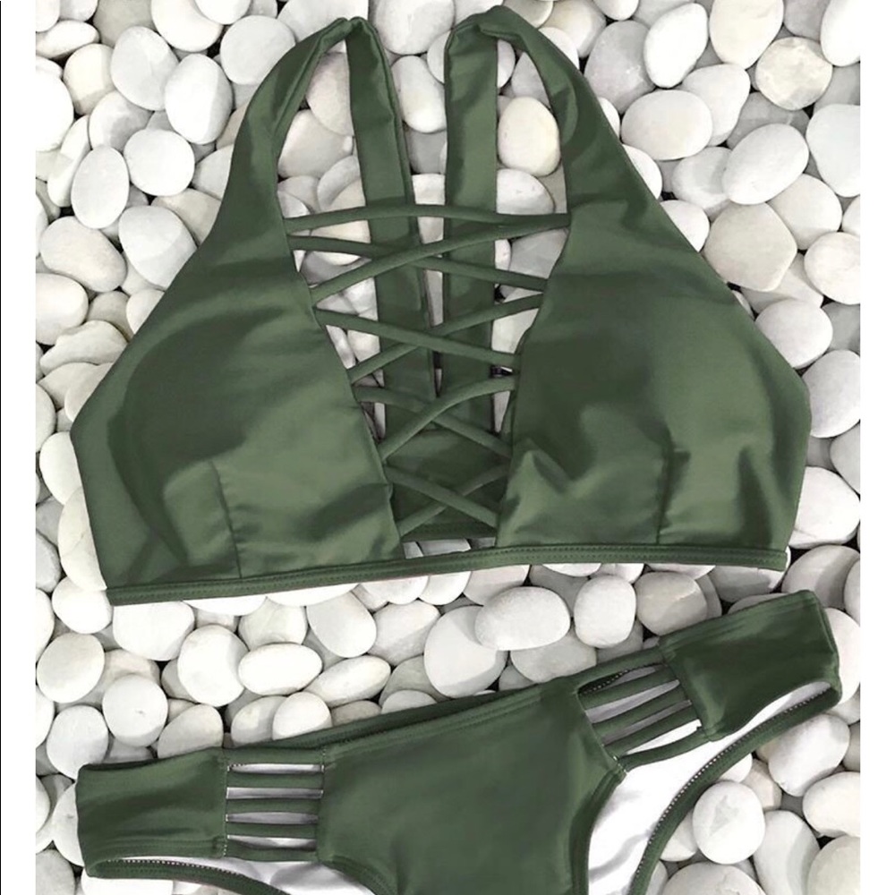 Lace up bikini